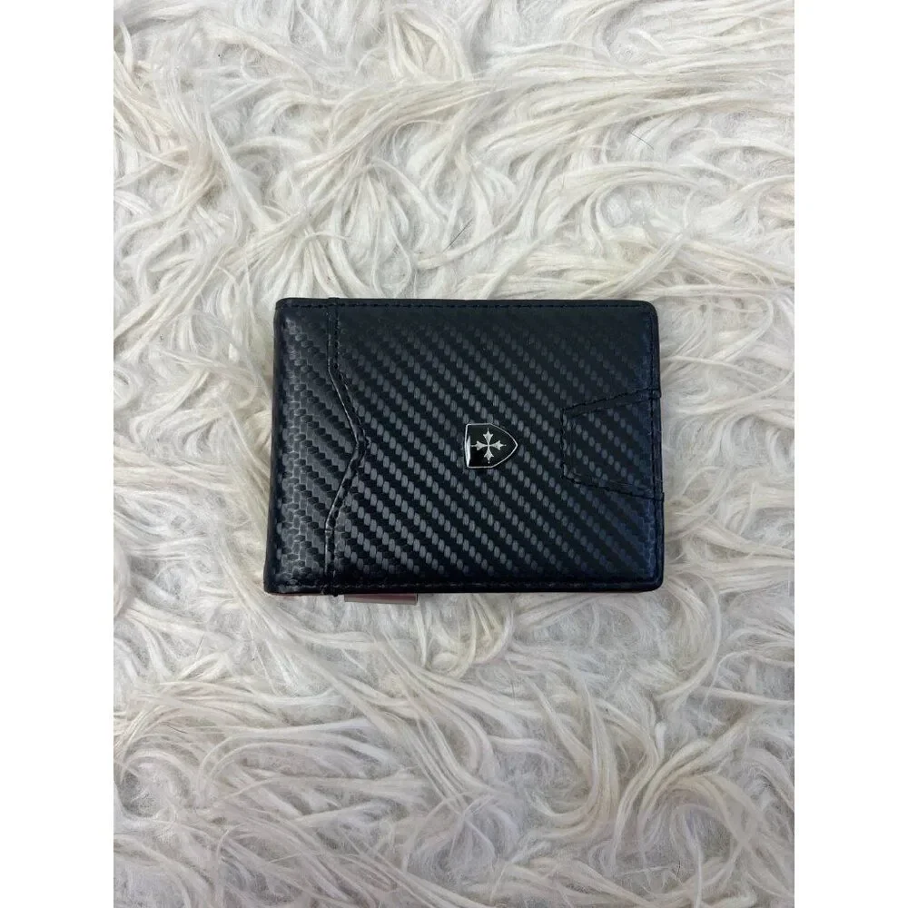 Baellerry Mens Slim Leather Wallet Money Clip AUSTIN RFID Blocking Bifold NWT